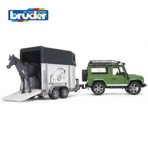 Land Rover Defender Pick-up + remorque et cheval