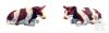Set de vaches couch�es rouge/blanche 2p.