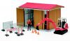 Halle + figurine + mini-pelle + accessoires