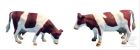 Set de vaches debout rouge/blanche 2p.