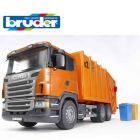 Camion poubelle Scania orange