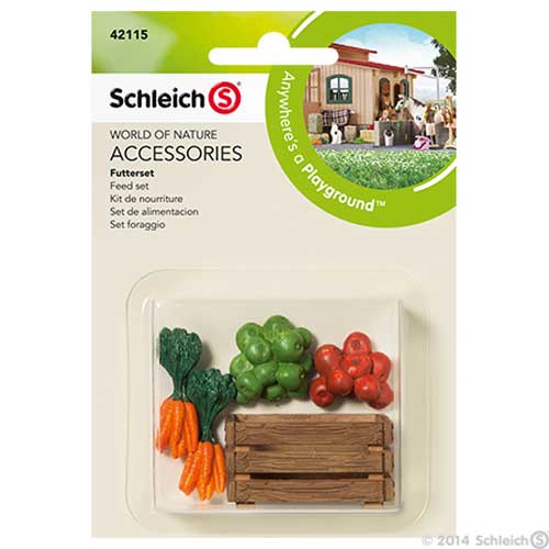 Kit de nourriture avec caisse et légumes divers