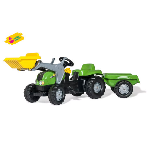 RKid - tracteur vert + remorque + pelle