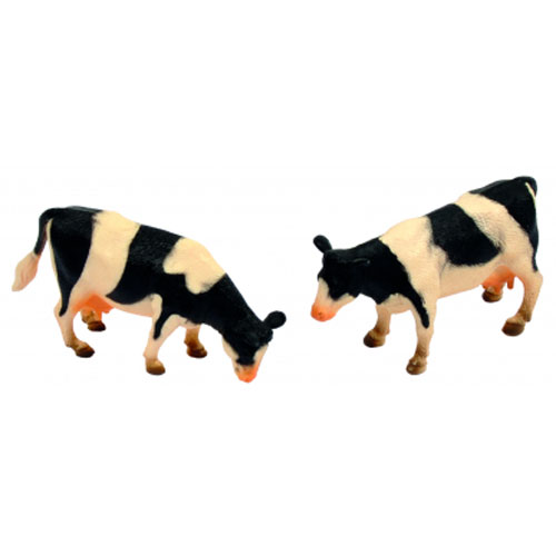 Set de vaches debout noir/blanche - 1:32