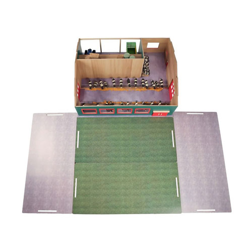 Etable libre avec remise et pâturage - 1:32 Dimension 75 x 68 x 28 cm