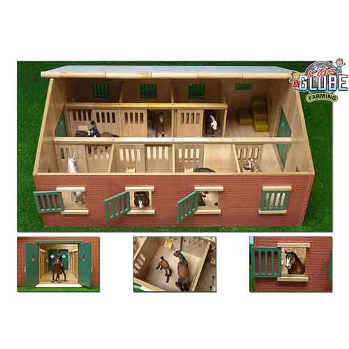 Boxes pour 7 chevaux. Idéal pour chevaux Schleich - 1:24