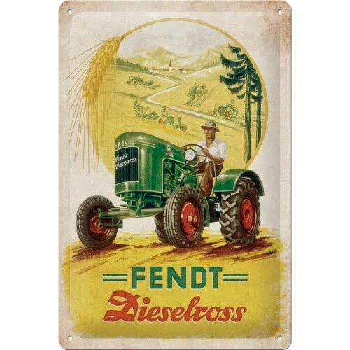 Deko Fendt Dieselross - 20x30cm