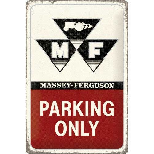 Plaque métallique Massey Ferguson Parking Only 20x30cm