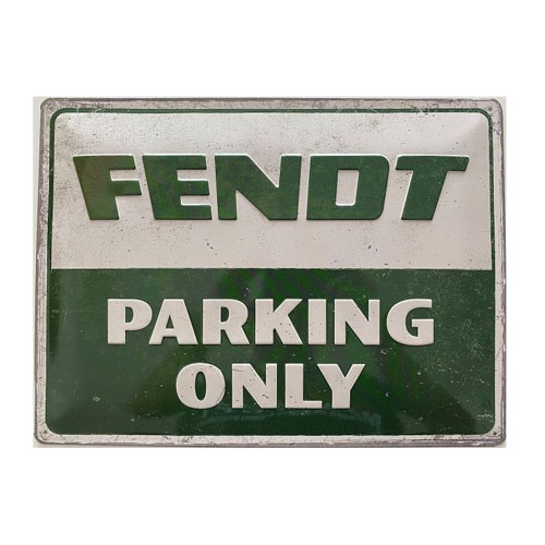 Plaque métallique Fendt Parking