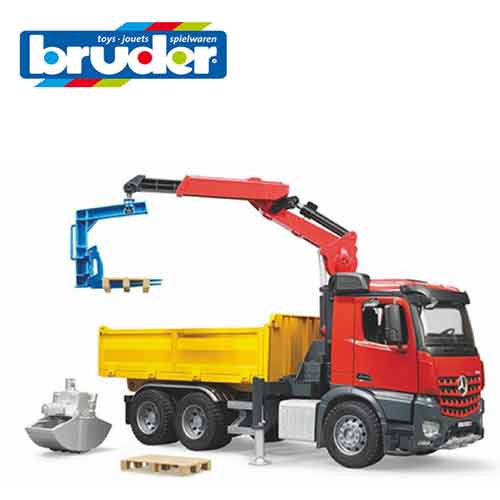 Mercedes Arocs - Camion avec grue, fourche à palettes/godet Mercedes Arocs - Camion avec grue, fourche à palettes/godet