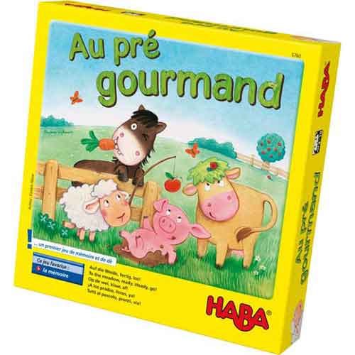 Jeu "Au pré gourmand" . Jeu de mémoire et de dé