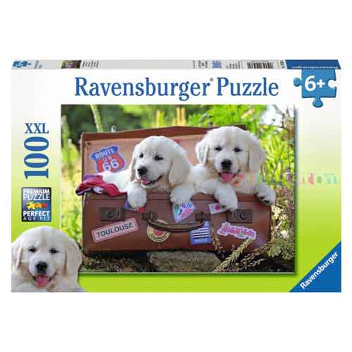 Puzzle "chiots en pause" 100 pièces