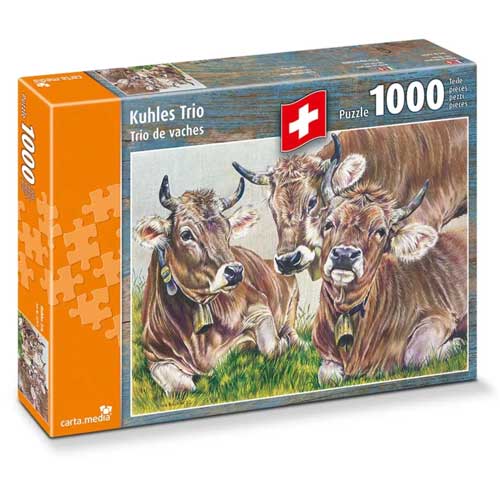 Puzzle Kuhles Trio - 1000 Teile