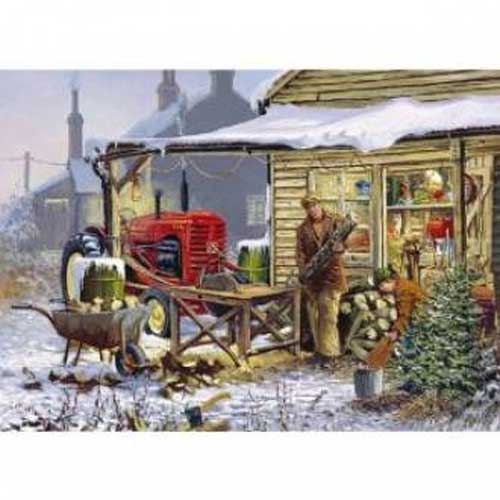 Puzzle Massey Harris + sciage bois Puzzle Massey Harris + sciage bois