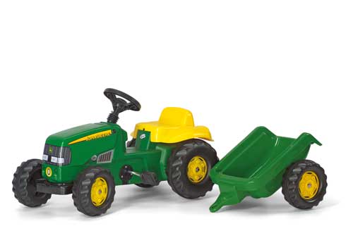 John Deere -Tracteur Rolly Kid + remorque