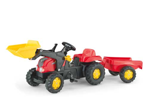 RKid - tracteur rouge + pelle + remorque