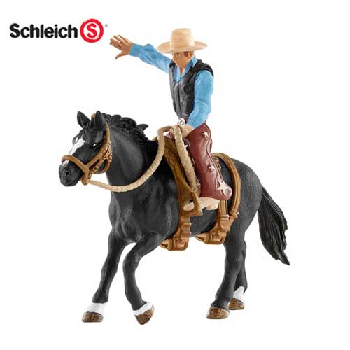 Selle western avec cowboy Selle western avec cowboy