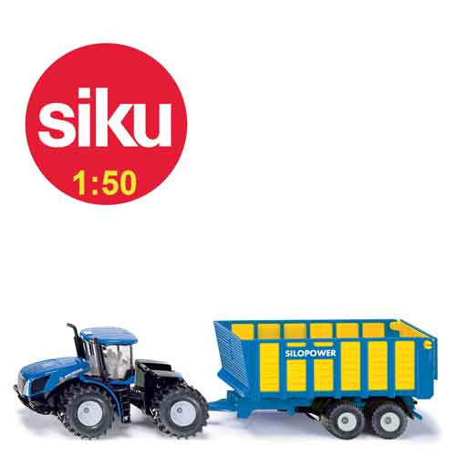 New Holland - Traktor mit Silagewagen - 1:50