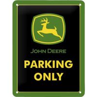 John Deere Plaque métallique - Parking Only 10x15cm