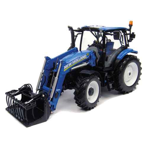 New Holland T6.140 - Tracteur + frontal - 1:32