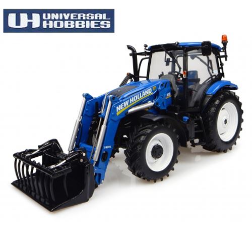 New Holland T6.145 - Tracteur + frontal - 1:32